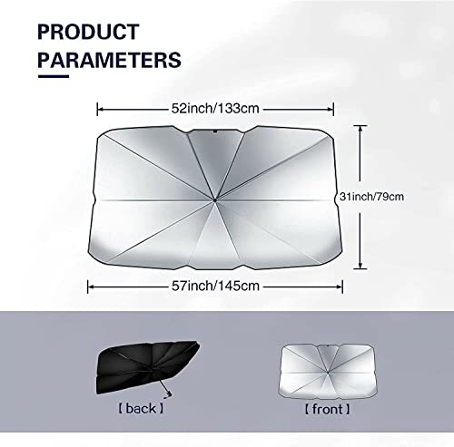 Car Sun Shade For Windshield, Foldable Car Windshield Umbrella To Block Ultraviolet Rays And Heat To Keep The Car Cool, Easy To Store And Use, Suitable For Car Truck Suv #TOP2