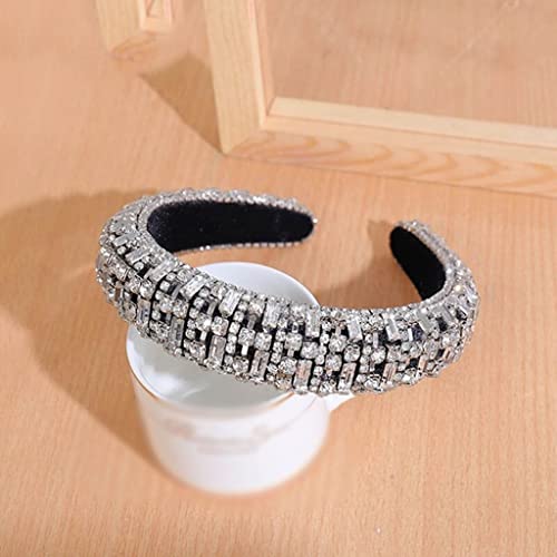 NXYJD Diadema de diamantes de imitación for mujer, diadema exquisita for la cabeza (Color : Silver) Cover