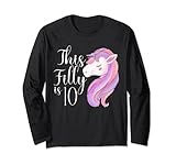 Dieses Pony-Pferd-Geburtstagsparty-T-Shirt ist eine einzigartige Geschenkidee für jedes Kleinkind oder Kind, das Ponys oder Pferde Motto-Party hat und hat passende Einladungen, Dekorationen oder Gefälligkeiten. Schnappen Sie sich dieses T-Shirt zum 10. Geburtstag