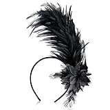 【Hochwertige Materialien】: Der Fascinator-Hut im Stil der 1920er Jahre für Damen besteht aus hochwertigem Eisendrahtkunststoff und weichen und flauschigen Federn und ist exquisit verarbeitet. Die Hüte im Stil der 1920er Jahre für Damen fühlen sich leicht und einfach zu tragen an, und das schöne Federkopfstück ist bequem, auch wenn Sie es den ganzen Tag tragen. Die Teeparty-Hüte sind wiederverwendbar.