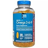 Members Mark Omega 3-6-9 Softgels, 1600 mg, (300 Count.) – Heart, Brain, Joint, Skin & Eye Health, Essential Fatty Acids Blend