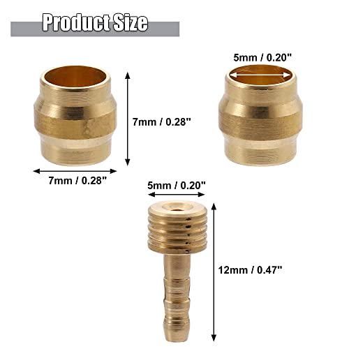 X Autohaux 12Pcs Bicycle Brake Olive And Brass Adapter Connecting Insert Kit For Bh59 Bh90 Bikes #TOP3