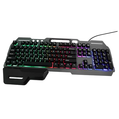 Clavier USB filaire pleine taille à 104 touches avec rétroéclairage LED pour bureau