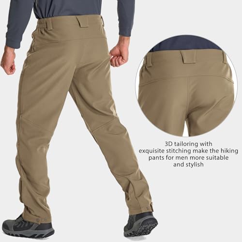 Toomett Mens Winter Hiking Snow Pants-Waterproof Insulated Fleece Lined for Camping Outdoor Softshell Snowboard Ski Pants2