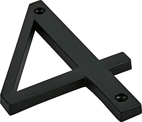 Distinctions 843144 Black Flush-Mount 4-Inch House Number 4 #TOP3