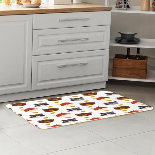 Alfombrillas de cocina absorbentes y lavables con diseño de animales 7