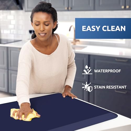 Image of 0.8 inch Thick Kitchen Mat Cushioned Anti Fatigue Rug Comfort Floor Mats | Water-Resistant, Non-Slip, Easy to Clean Comfort Floor Mat for Kitchen, Sink & Office, Multiple Colors & Sizes, 32 inch x 20 inch