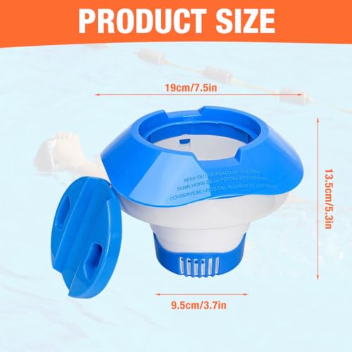 Image of HASTHIP Chlorine Dispenser 7 inch Pool Floater Adjustable Flow Collapsible