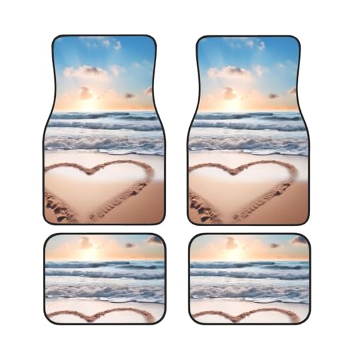 Tapis de sol de voiture (lot de 4) universels avant et arrière robustes toutes saisons