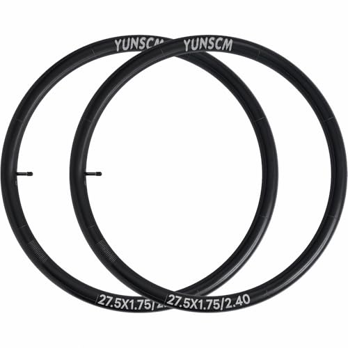 YUNSCM 2-PCS 27.5\" Heavy Duty Bike Tire Tubes 27.5 x 1.75/2.40 AV32mm Schrader Valve 45/62-584 Inner Tubes Compatible with 27.5x1.75/1.95/2.10/2.125/2.25/2.40 Bike Bicycle Tires Tubes