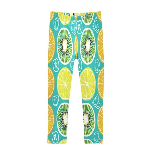 Bolaz Toddler Girls Leggings Printed Yoga Pants Leggings Kiwifruit for Kids