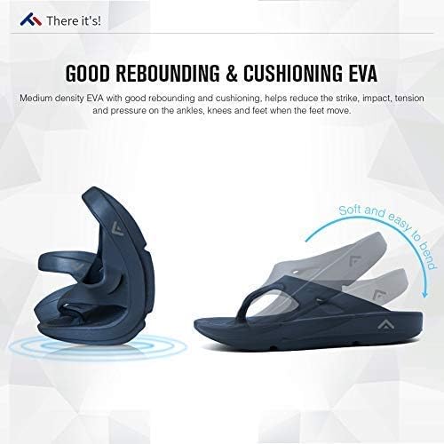 FANTURE Men & Women's Flip Flops Arch Support Sandals Thong Foot Pain Relief Recovery Ultra Soft Slippers