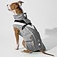DOGOPAL Regenmantel Hund wasserdicht für kleine & große Hunde - Hunderegenmantel mit Reflektorstreifen - Wasserdichter Hundemantel, Regenschutz & Regenjacke (Grau, M)