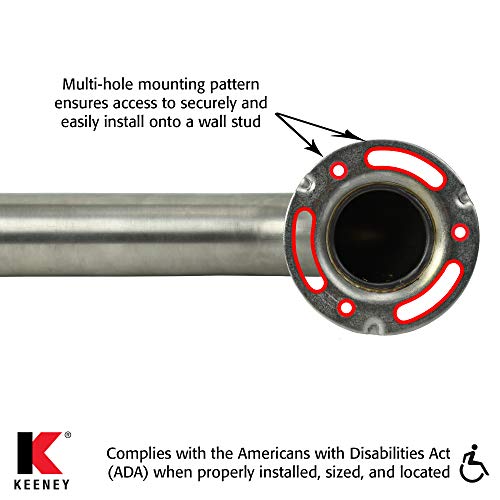 Keeney Gb2022-16Bn Wave Grab Bar 1.25 Dia X 16 In., Brushed Nickel #TOP7