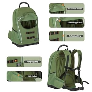   Petsfit-Pet-Dog-Carrier-Backpack-with-Upgraded-Weight-Reduction-Design-Cat-Dog-Backpack-with-Large-Ventilations-Easy-Fit-for-Traveling-Hiking-Camping-for-Small-Medium-Dogs-and-Cat-Green