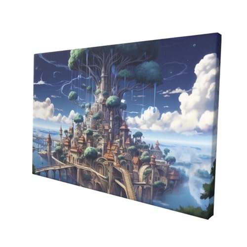 Toile murale moderne encadrée blanche tableau déco salon bureau 30x45