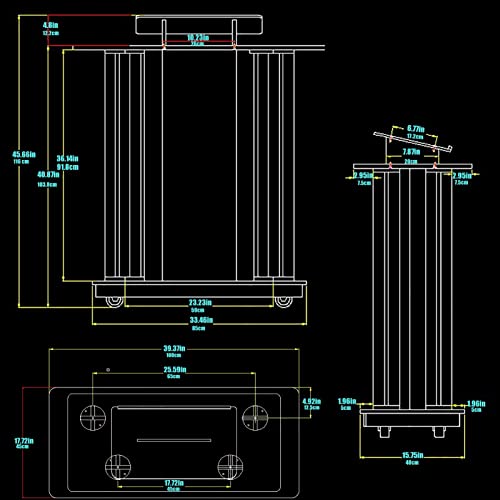 Yofsza Podium Stand Portable, Acrylic Podium, Rolling Table,Pulpits For Churches, Acrylic Podiums For Church, Lectern For Conference Room Church Company Wedding Transparent #TOP6