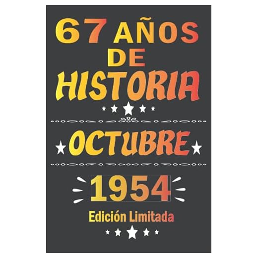 67 Años De Historia Octubre 1954 Edición Limitada: cuaderno de cumpleaños 67 años | Regalo de cumpleaños de 67 años para mujer, hombre, madre, padre, Niñas y Niños, 15.24x22.86 cm