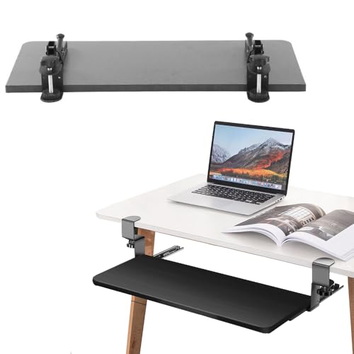 Reviews de Plataformas y soportes - solo los mejores. 42 OKASIS Bandeja Giratoria para Teclado y Mouse para Computadora,Plataforma para Teclado, Deslizable con Soporte de Abrazadera en C Resistente, Cajón de Computadora 650 x 300 mm...