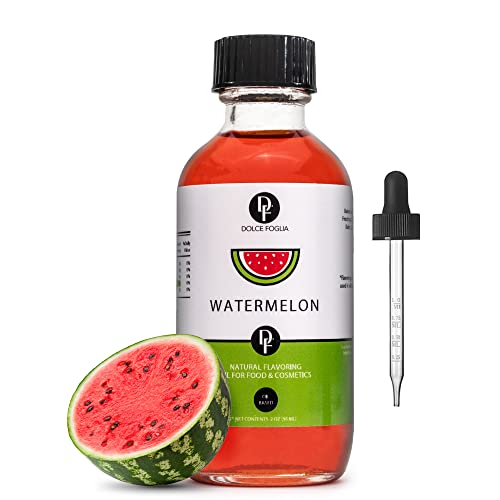 Dolce Foglia Watermelon Flavoring Oil - 2 Oz. - Flavoring Oil For Candy Making, Extracts And Flavorings For Baking, Lip Balm, Cookies, Ice Cream #TOP6