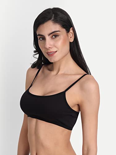 Image of Aimly Women's Cotton Non-Padded Non-Wired Low Coverage Sports Bra Pack of 3
