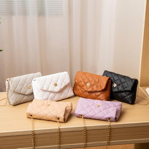 Women Vintage Quilted Flap Bag Chain Strap CrossBody Ladies Shoulder Purse3