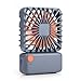 Produktbild BK`s USB Ventilator Tischventilator wiederaufladbar mit 3 Stufen inklusive Trageschlaufe und Aufladekabel ideal im Sommer für Unterwegs, Outdoor, Büro, Schlafzimmer oder auf Reisen in blau