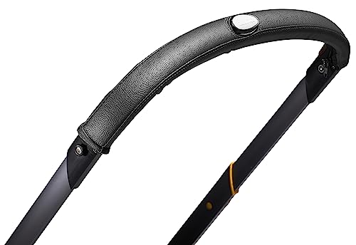 Image of Birdee Vegan Leather Handlebar Cover Compatible with Doona Car Seat Stroller Accessories for Doona Handle Bar (Black)