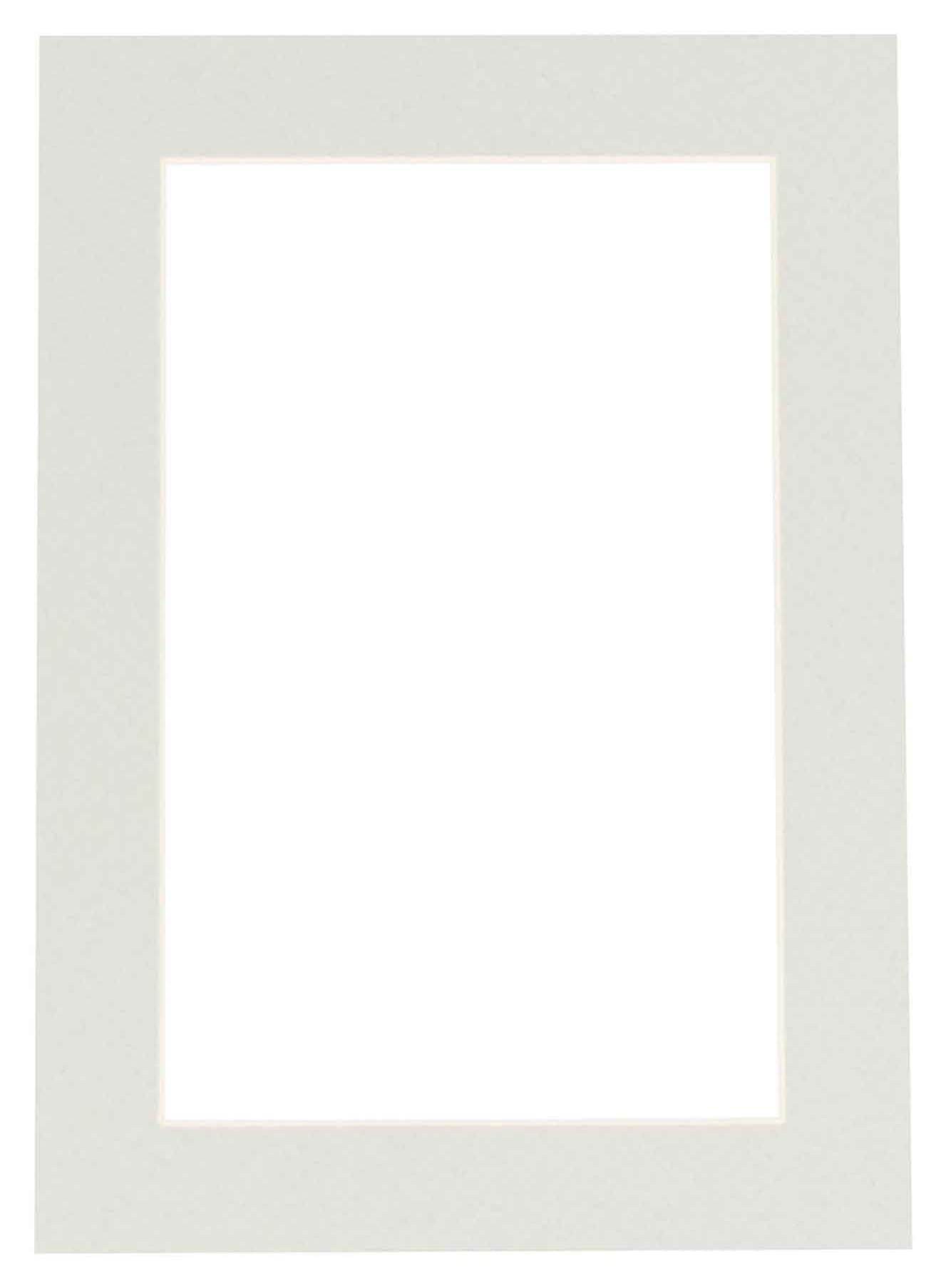 11x14 Mat Bevel Cut for 8x10 Photos - Acid Free Grey Precut Matboard - For Pictures, Photos, Framing - 4-ply Thickness