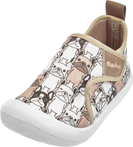Playshoes Unisex barn fritidssko sneakers, braun allover dogs, 25 EU