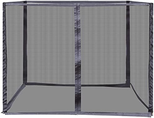 Mosquito Netting Mesh Sidewalls Replacement for 10'x10' Pop up Canopy Tent or Gazebo, Black(3m x 3m)