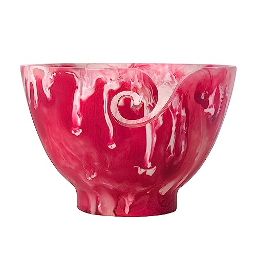 Image of Handcrafted Resin Yarn Bowl, Knitting Resin Storage Bowl, Crochet Kit Organizer. (Pink)