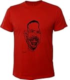 100% Baumwolle Mister Merchandise Fan Herren T-Shirt Franck Ribery, Größe: XL, Farbe: Rot