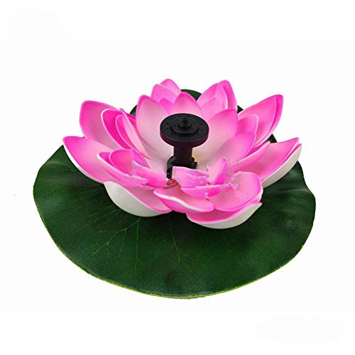 FairOnly Solar Powered Lotus Shape Water Fountain Without Lamp Pink