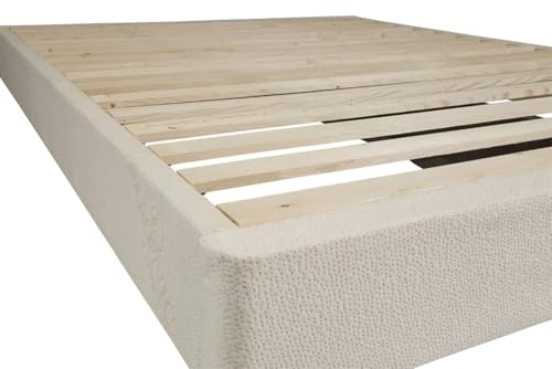 Natural Wood Foundation, Boxspring Foundation for Mattress, Mattress NOT Included, All Wood, Better Than Metal Platform (California King)