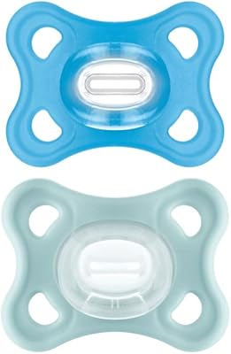 MAM Comfort Pacifiers, Newborn Pacifiers (2 Pack) MAM Pacifiers 3-12 Months, Best Pacifier for Breastfed Babies, Boy Silicone Pacifier