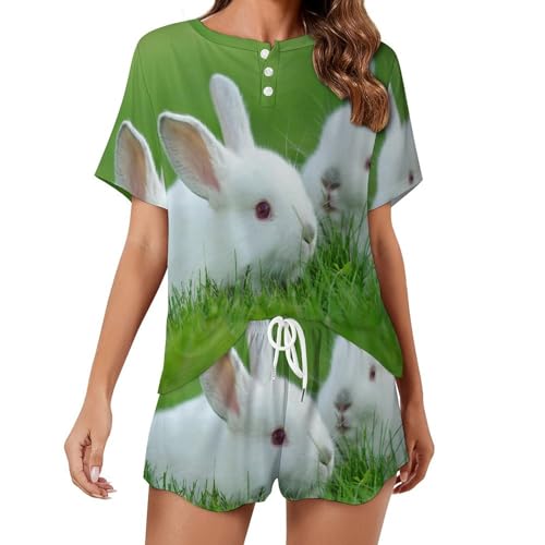 Pyjama femme lapin blanc léger pour ne plus souffrir de la chaleur la nuit