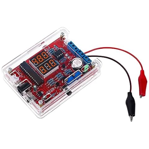 MiOYOOW Soldering Practice Kit, DIY PWM Adjustable Signal Generator Voltage Current Tester Electronics Project Kit, LED Display Multifunctional Frequency Counter Soldering Kit for Learning Cover