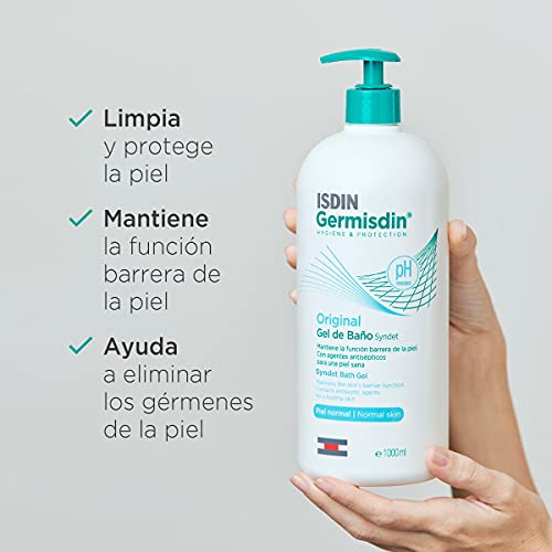 ISDIN Germisdin Original Higiene corporal y manos, gel de baño formulado con agentes antisépticos, 1000 ml - Imagen 3