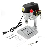👍【DREHZAHLREGELUNG】 Diese profi Tischbohrmaschine hat 3-stufige Leerlaufdrehzahlen: I: 0-8000 U/min | II: 0-11000 U/min | III: 0-16000 U/min. Es kann durch den Knopf eingestellt werden.