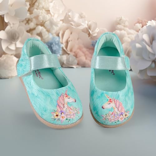 Image of KazarMax Hopits Sea Green Shimmer Unicorn Ballerina For Baby Girls- 9-12 Months - Ballet