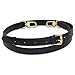 HUADEK Genuine Leather Purse Strap Replacement Crossbody Handbag Long Adjustable (Black-Genuine Leather)
