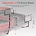 JY PERFORMANCE Truck Bed Extender Hitch Mount, Foldable Pickup Truck Bed Extender for Kayak Canoe Ladder Lumber Rack Long Pipes, w/Flag, Reflective Tape, 375lbs Capacity