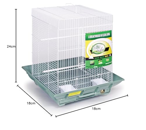 Prevue Hendryx SP850G/W Clean Life Cockatiel Cage, Green and White