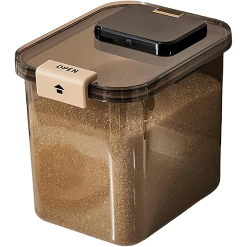 olkljdg 電動真空米びつ 10kg 家庭用大容量 ワンプッシュ自動空気抜き 長期鮮度保持 梅雨カビ対策 & 防虫湿気酸化防止 ABS 食品級素材安心 お米/ペットフード (猫犬餌) 袋詰め保存可能 電動吸引真空密封 食材風味栄養ロック ドライフード/