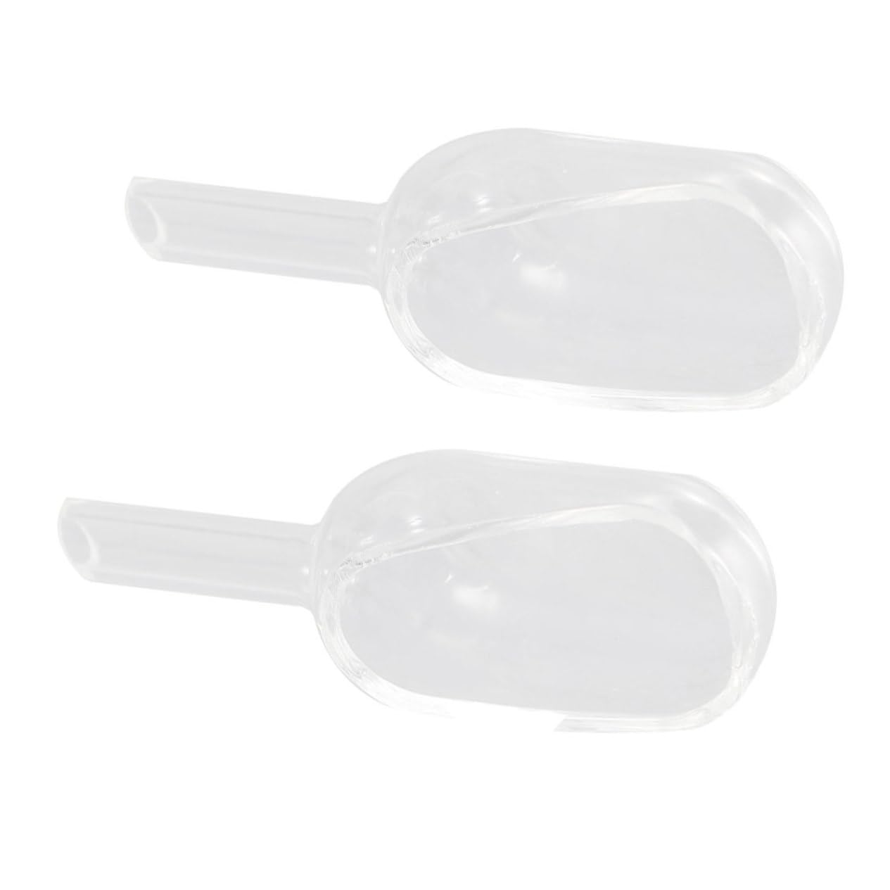 Cabilock 1set For Weighing Portion Spoons Scoop Gram Tools Weighing Spoon Clear Weighing Laboratory Weighing Tool Glass 2pcs