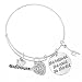 Infinity Collection Gymnastics Charm Bangle Bracelet- Gymnastics She Believed She Could So She Did Bracelet- Gymnastics Jewelry for Gymnast