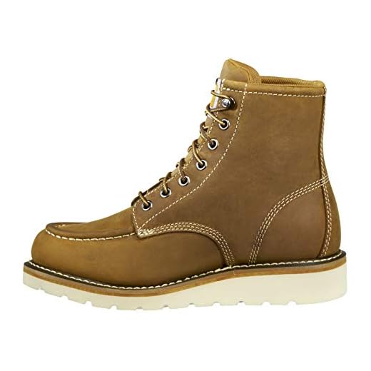Carhartt Women's Wedge 6" Waterproof Steel Toe Fw6225-w Ankle Boot, Dark Bison Oil Tanned, 7.5 US