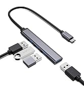 RuhZa Mport 31C USB C Hub (4-in-1), Type C Multiport Adapter with 1 x USB 3.0 & 3 x USB 2.0 Ports...