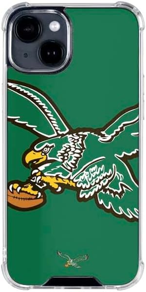 Skinit Clear Phone Case Compatible with iPhone 14 - Officially Licensed NFL Philadelphia Eagles Retro Logo Design